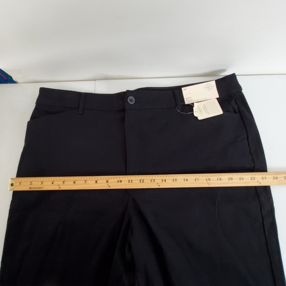 NEW Black Mid-Rise Capri Pants Size 20 TALL Easy Fit Pockets Stretch Soft Cotton - Picture 8 of 15